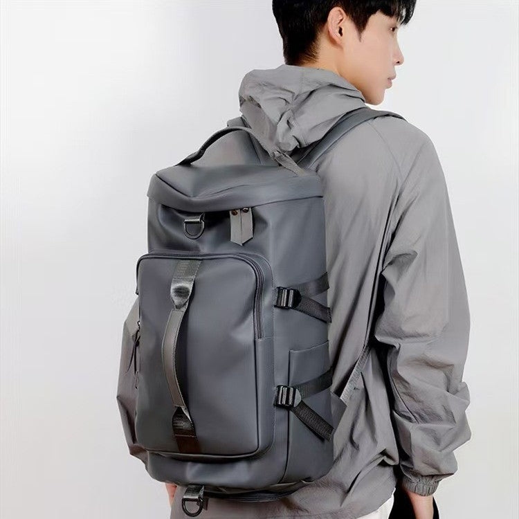 Multi-functional hand-held and double-back travel bag